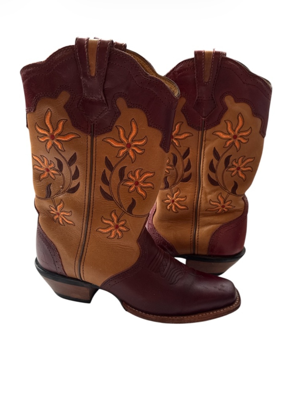 vintage Rocky genuine leather cowgirl boots Size 8 - Picture 2 of 6